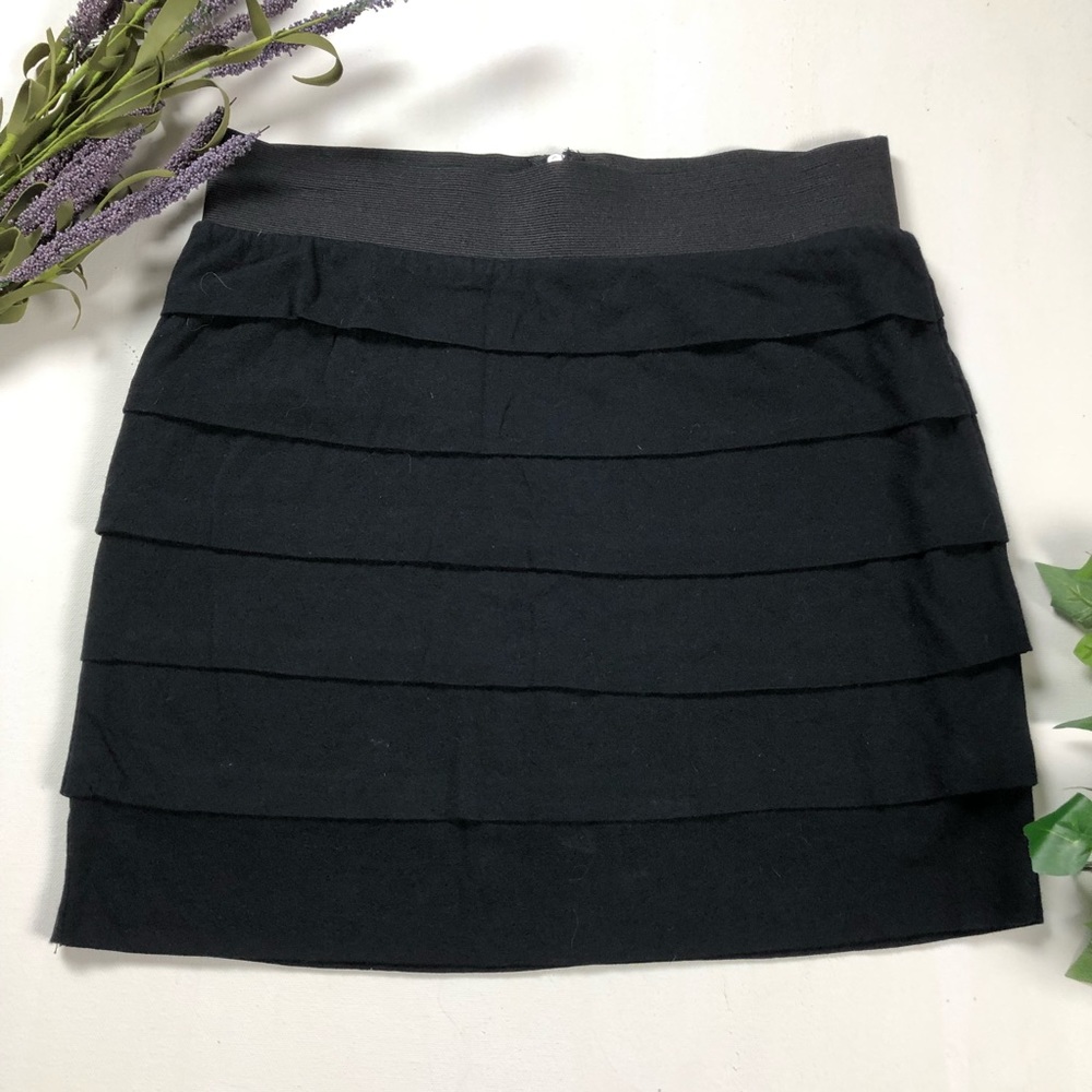 Express Black Layered Skirt